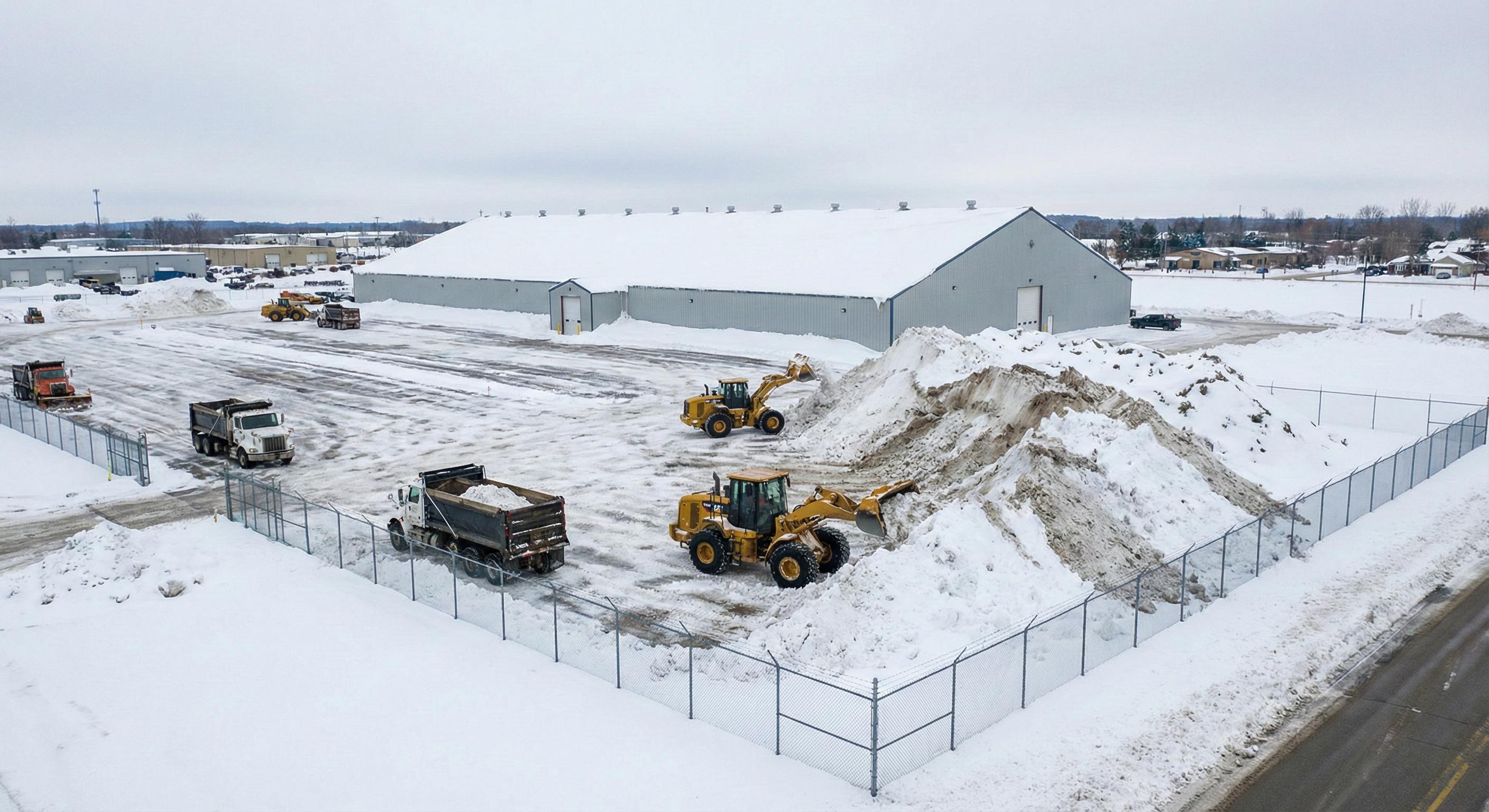 Schneemengenentsorgung und Lagerung
